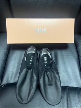 Girls Bloch Leather Split Sole Black Jazz Shoes